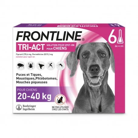 Boehringer Ingelheim Frontline Tri-Act L Chien De 20 à 40 Kg 3 Boehringer Ingelheim Frontline Tri-Act L Chien De 20 à 40 Kg
