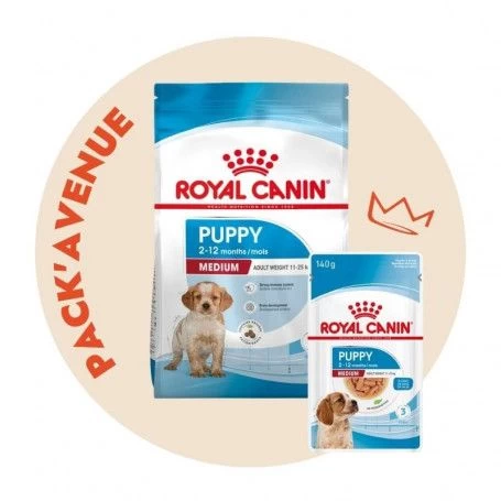 Pack'Avenue Royal Canin DOG MEDIUM PUPPY 15KG 3 Pack'Avenue Royal Canin DOG MEDIUM PUPPY 15KG