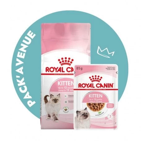 Pack'Avenue Royal Canin CAT KITTEN 10KG Avec Sauce En Sachet Repas 3 Pack'Avenue Royal Canin CAT KITTEN 10KG Avec Sauce En Sachet Repas
