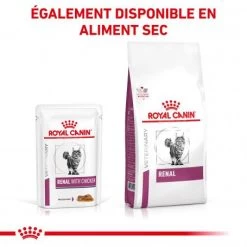 ROYAL CANIN Veterinary Health Nutrition Cat Renal Poulet Sachet -Animaux Fournitures Magasin royal canin veterinary diet cat renal poulet boite 5