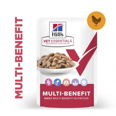 Vet Essentials Chat Multi-Benefit Adulte Poulet Sachet Repas 3 Vet Essentials Chat Multi-Benefit Adulte Poulet Sachet Repas