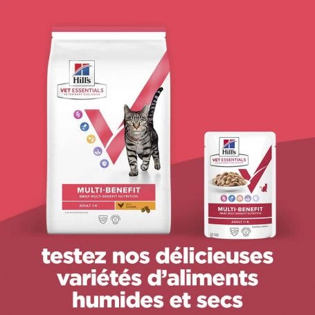Vet Essentials Chat Multi-Benefit Adult 1+ Saumon Sachet Repas 4 Vet Essentials Chat Multi-Benefit Adult 1+ Saumon Sachet Repas – Image 2