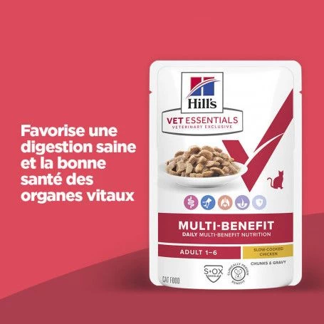 Vet Essentials Chat Multi-Benefit Adult Pack Mixte Sachet Repas 5 Vet Essentials Chat Multi-Benefit Adult Pack Mixte Sachet Repas – Image 3