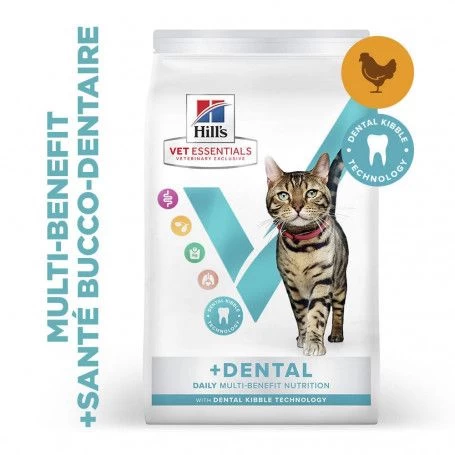Vet Essentials Chat Multi-Benefit + Dental Adult 1+ Poulet 3 Vet Essentials Chat Multi-Benefit + Dental Adult 1+ Poulet