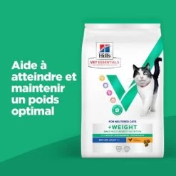 Vet Essentials Chat Multi-Benefit + Weight Mature 7+ Poulet -Animaux Fournitures Magasin vet essentials chat multi benefit weight mature adult7 po 2