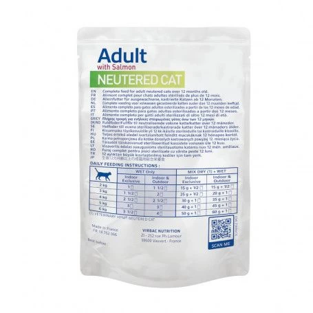 Virbac Veterinary HPM Chat Adult Neutered Saumon Sachets Repas 5 Virbac Veterinary HPM Chat Adult Neutered Saumon Sachets Repas – Image 3